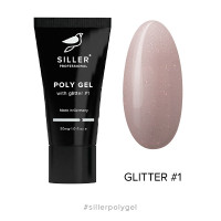 Siller Poly Gel with glitter 1
